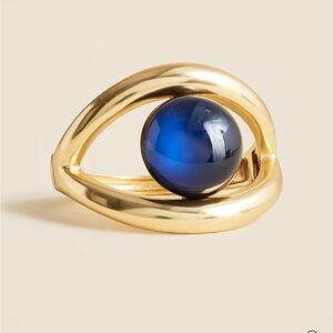 NWT J. Crew Glass stone cuff bracelet in Graduate Blue